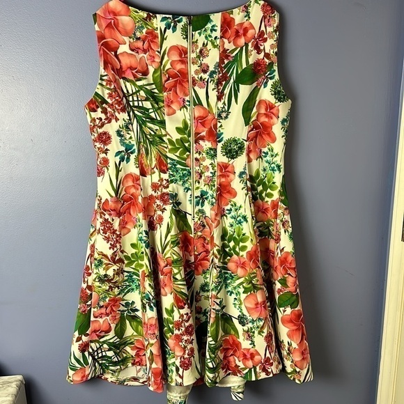 Dress Barn Women’s Plus Size 18 Floral Peplum Midi Dress - Picture 8 of 12